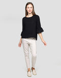 St. Yves Long Sleeve Blouse Embroidery Blouse With Gynella Crush Fabric