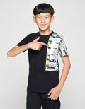 Marvel Camou Silver Logo Boys T-Shirt