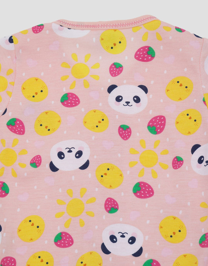Pipiniko Long Sleeve T-Shirt Panda Stawberry