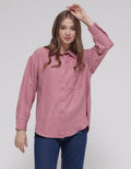 Nevada Corduroy Text Kemeja Wanita