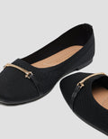 Connexion Ballerinas Gold Buckle Sepatu Wanita