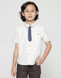 Little M Short Sleeve Shirt Solid Tie