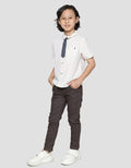 Little M Short Sleeve Shirt Solid Tie