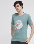 T Zone Short Sleeve T-Shirt Print Theme Pixel Art - Rocket