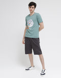 T Zone Short Sleeve T-Shirt Print Theme Pixel Art - Rocket