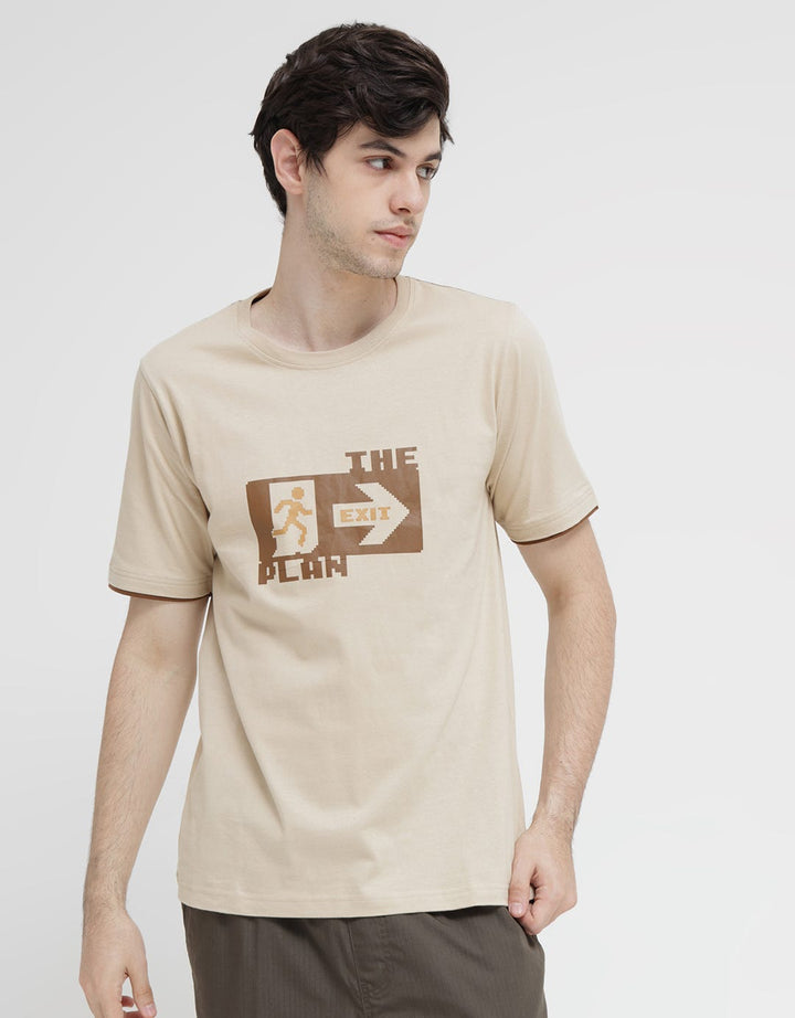 T Zone Short Sleeve T-Shirt Pixel Art Exit Plan