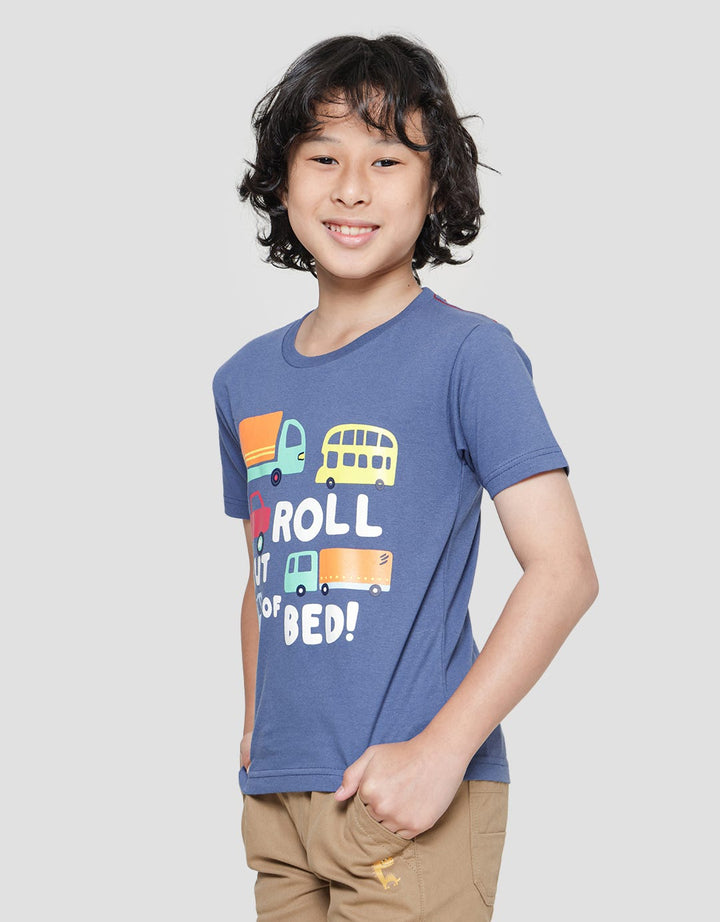 Little M Kaos Lengan Pendek Anak Laki-laki Print Roll To Bed