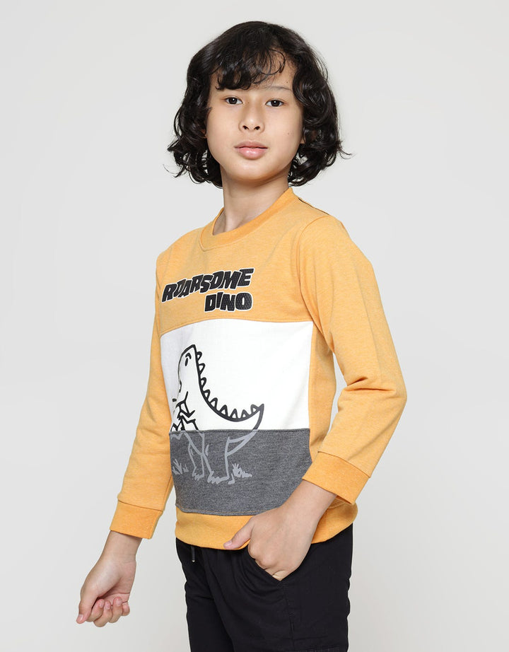 Little M Dino Cut Sewn Sweater Anak Laki-laki