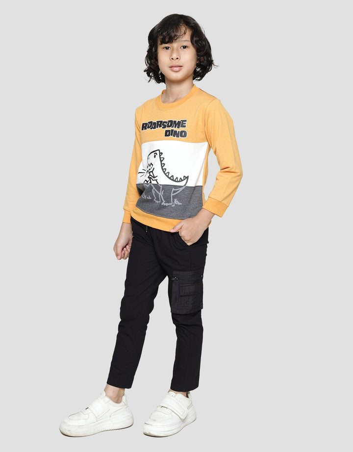 Little M Dino Cut Sewn Sweater Anak Laki-laki
