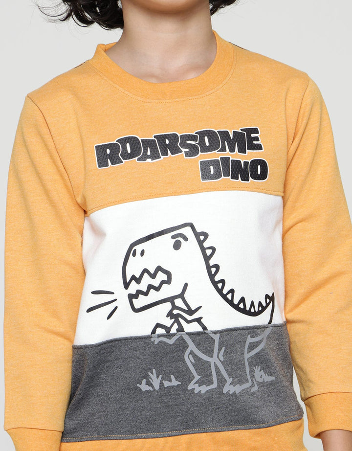 Little M Dino Cut Sewn Sweater Anak Laki-laki