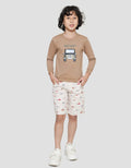 Little M Sweater Anak Laki-laki Print Beep Aplikasi Flip