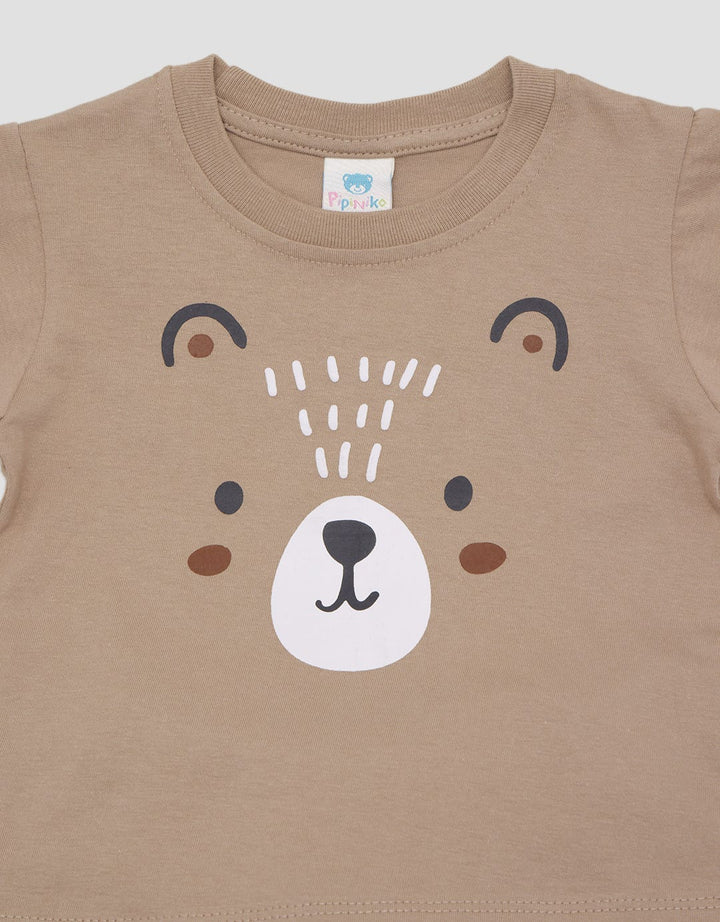 Pipiniko Top-Bottom Set Jersey Pants Bear