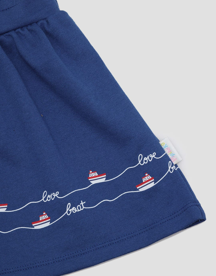 Pipiniko Short Sleeve Midi Dress Overall Bear Sailor