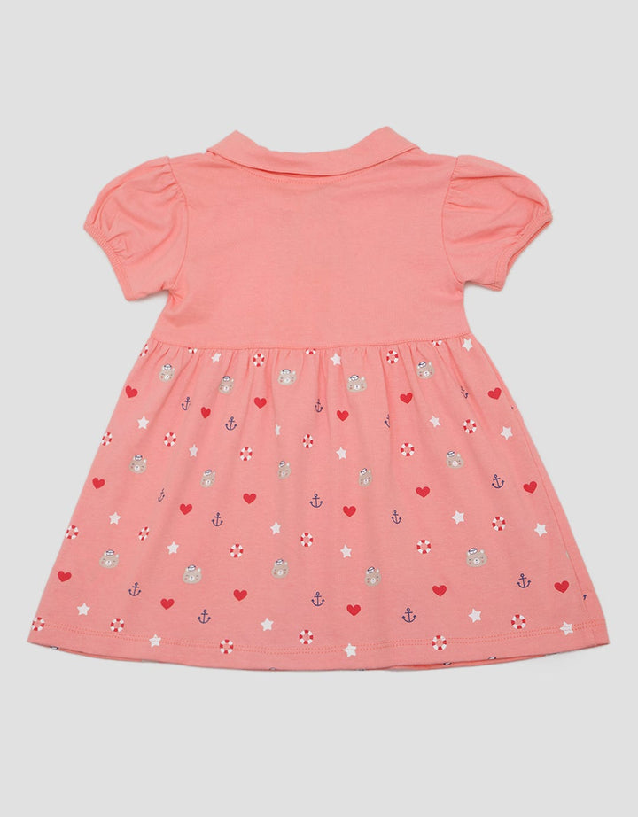 Pipiniko Sailor Bear Pleated Dress for Girls