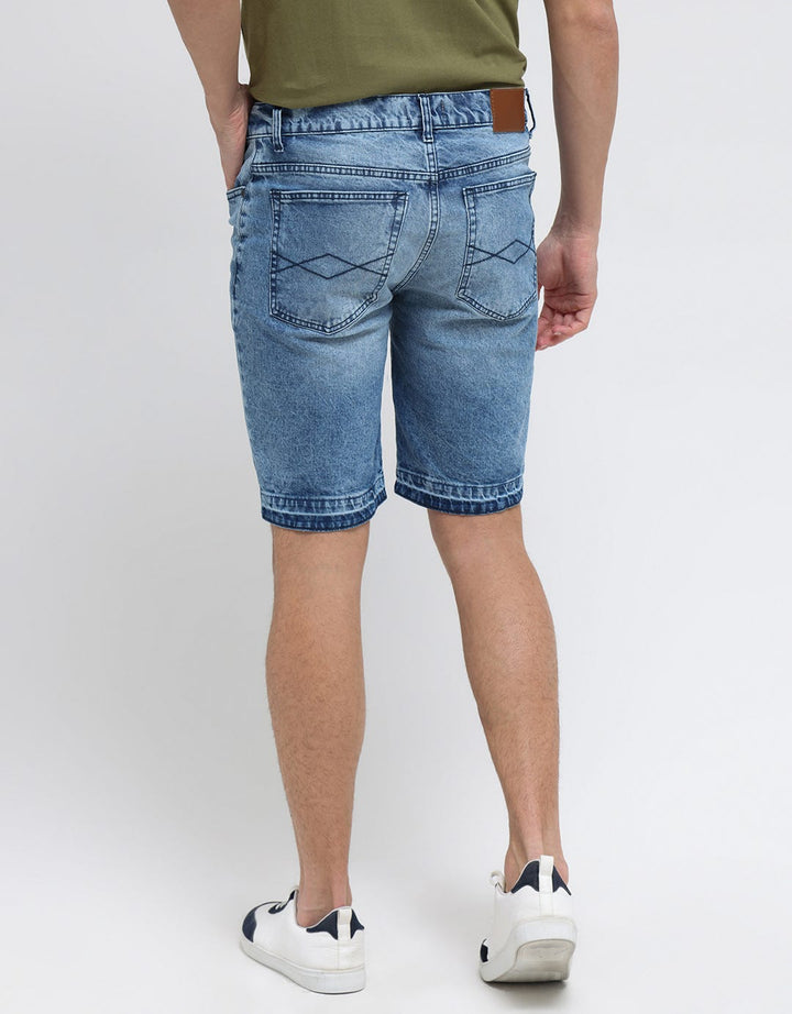 Nevada Denim Short Pants Ripped Slim Fit Recycle