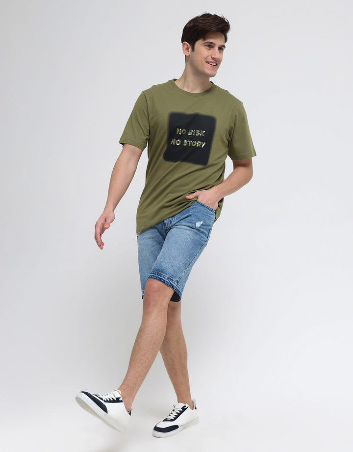 Nevada Denim Short Pants Ripped Slim Fit Recycle