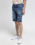 Nevada Denim Short Pants Ripped Unpatch Recycle