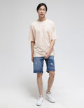 Nevada Denim Short Pants Ripped Unpatch Recycle