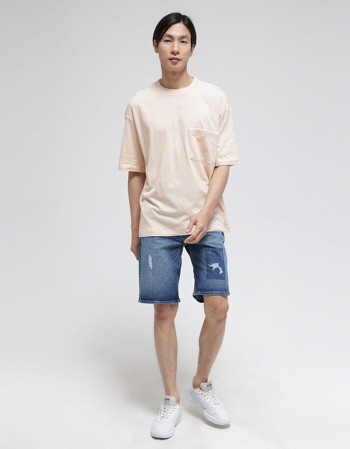 Nevada Denim Short Pants Ripped Unpatch Recycle