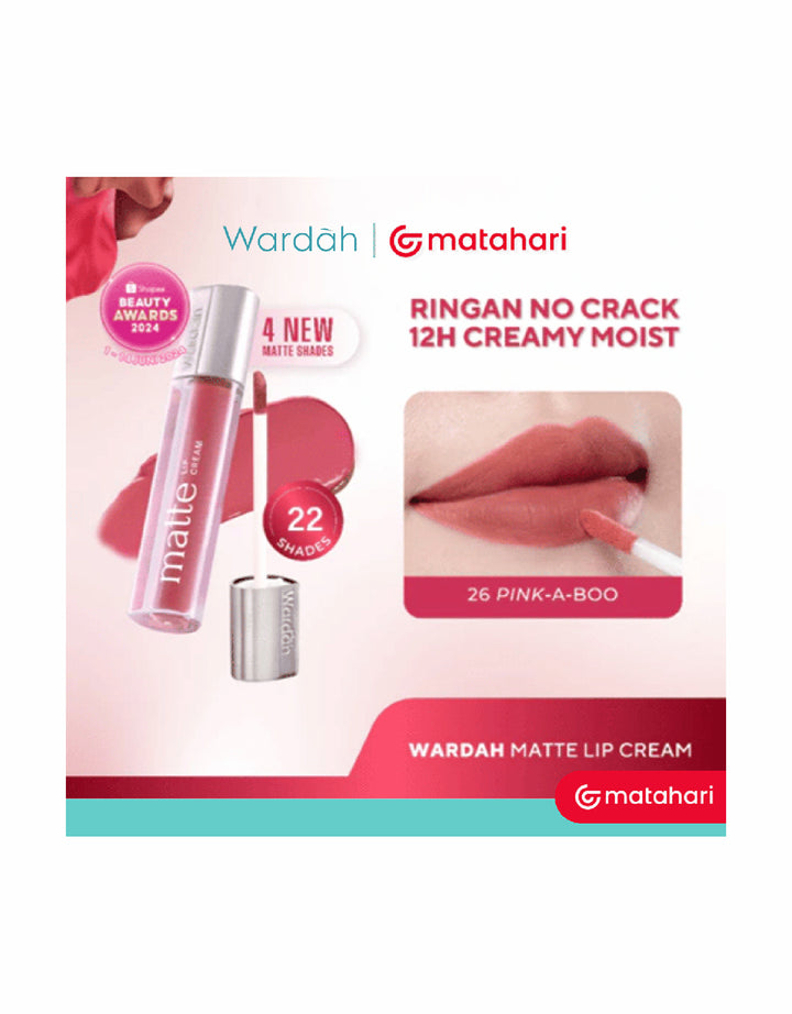 Wardah Exclusive Matte Lip Cream 19 Have a Blush! 4 g