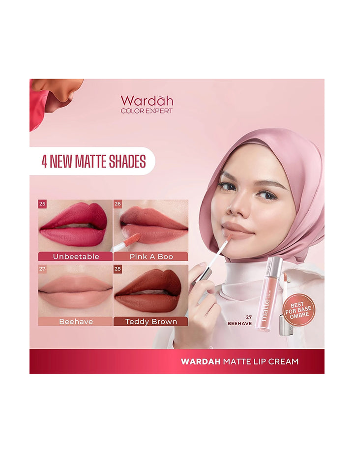 Wardah Exclusive Matte Lip Cream 19 Have a Blush! 4 g