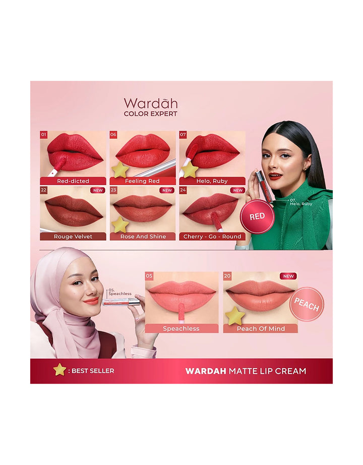 Wardah Exclusive Matte Lip Cream 19 Have a Blush! 4 g
