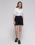 Details Short Pants Linen Look