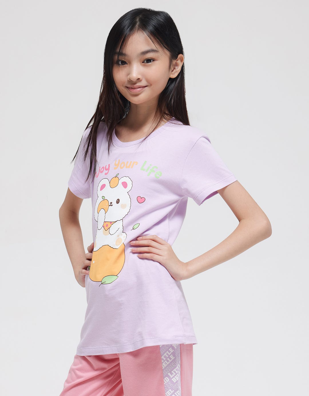 Aero Bear Enjoy Life Kaos Anak Perempuan