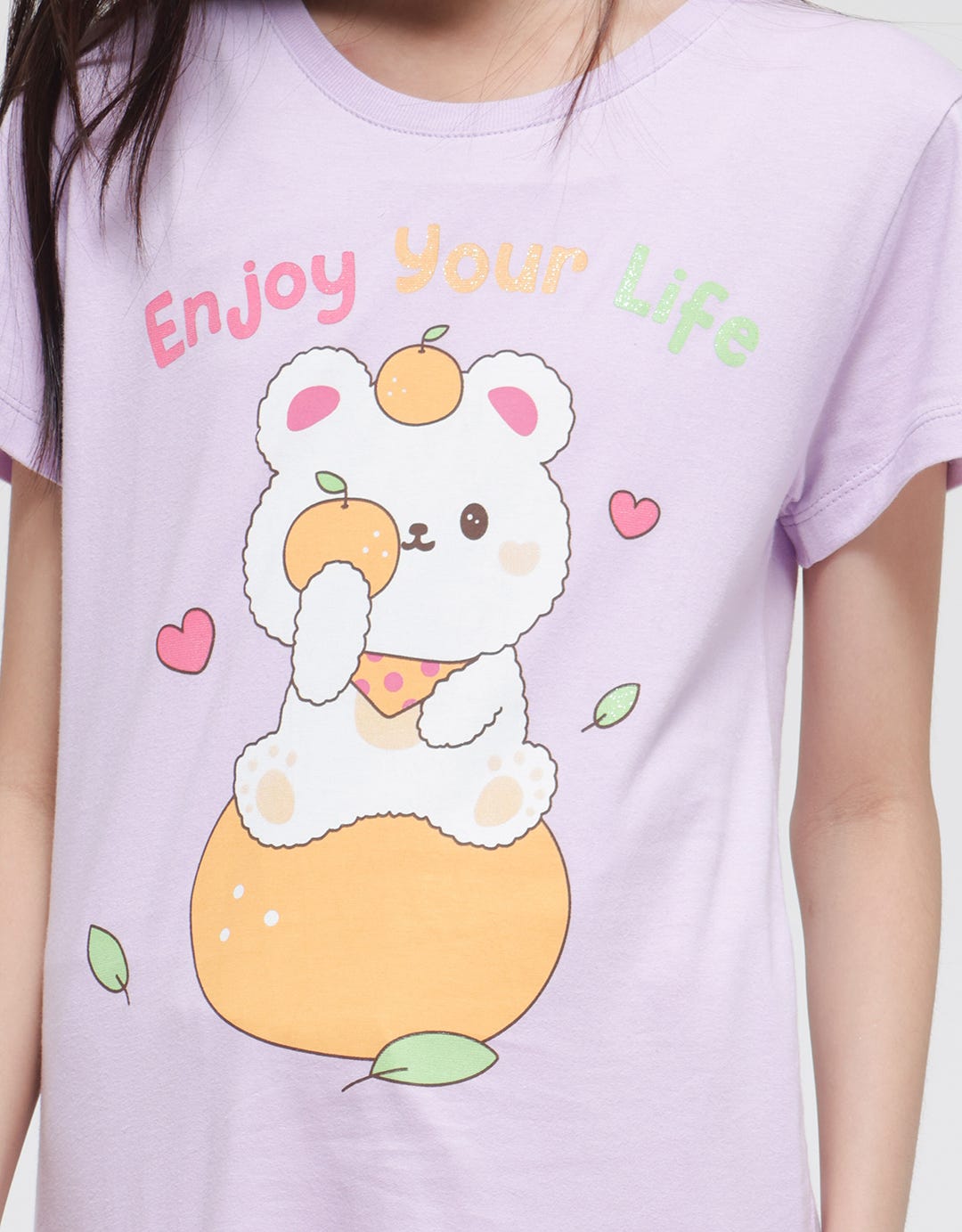 Aero Bear Enjoy Life Kaos Anak Perempuan