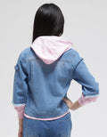 Aero Denim Jacket Komb Terry With Hoody