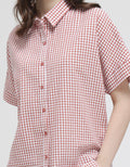 Connexion Short Sleeve Shirt Gingham Seersucker Check