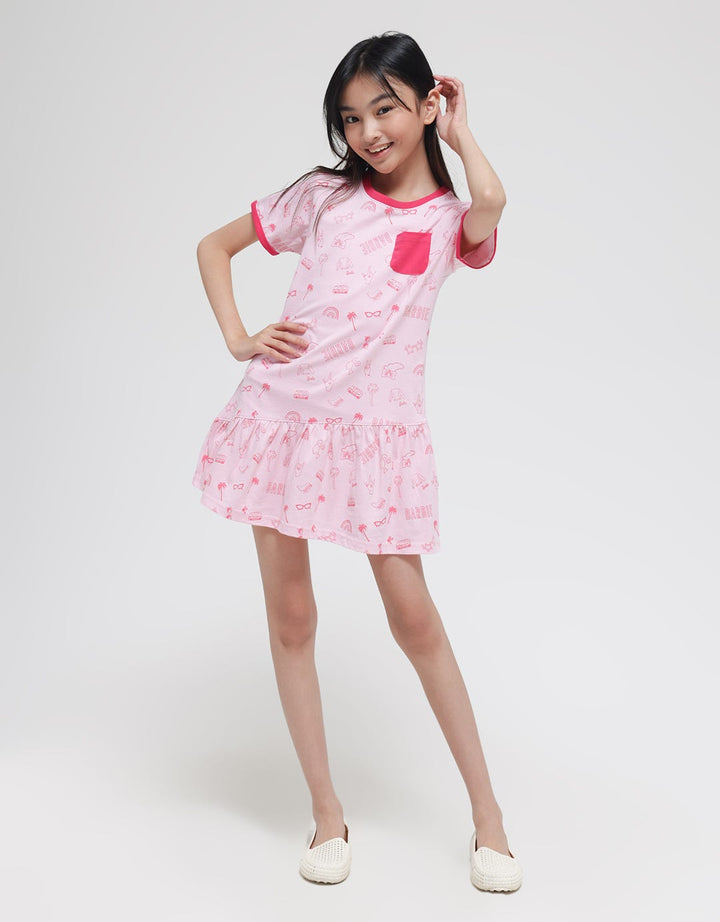 Barbie Short Sleeve Midi Dress Barbie