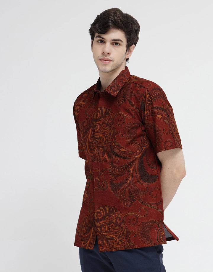 Arjuna Weda Batik Shirt Leaf