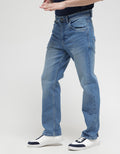 Cole Denim Long Pants Simple Look Regular Whisker Spray And Tagging