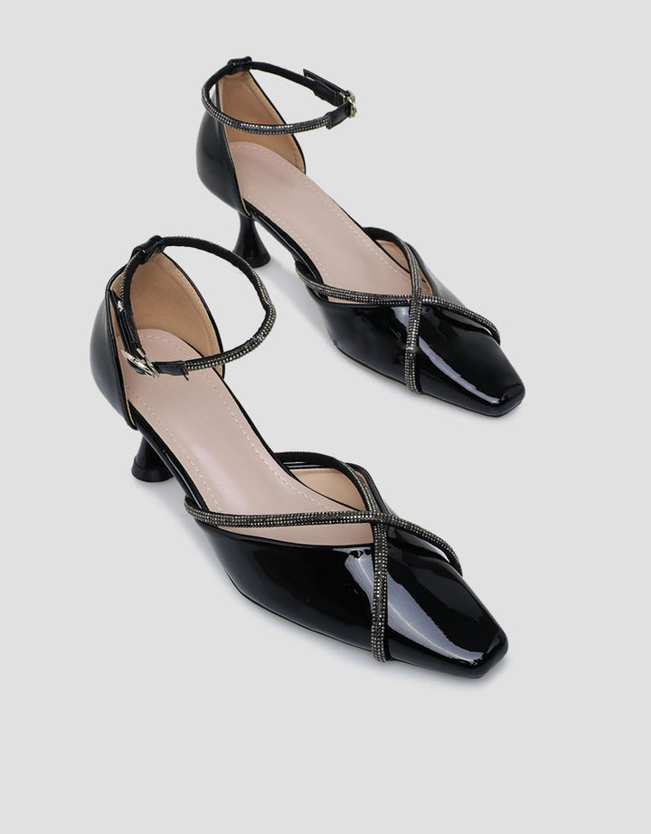Peter Keiza Heels Cross Strap Beads