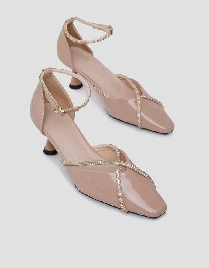 Peter Keiza Heels Cross Strap Beads