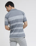 Cole Short Sleeve Polo Shirt Stripe Gradation