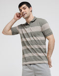 Cole Short Sleeve Polo Shirt Stripe Gradation