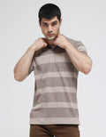 Cole Short Sleeve Polo Shirt Stripe Gradation