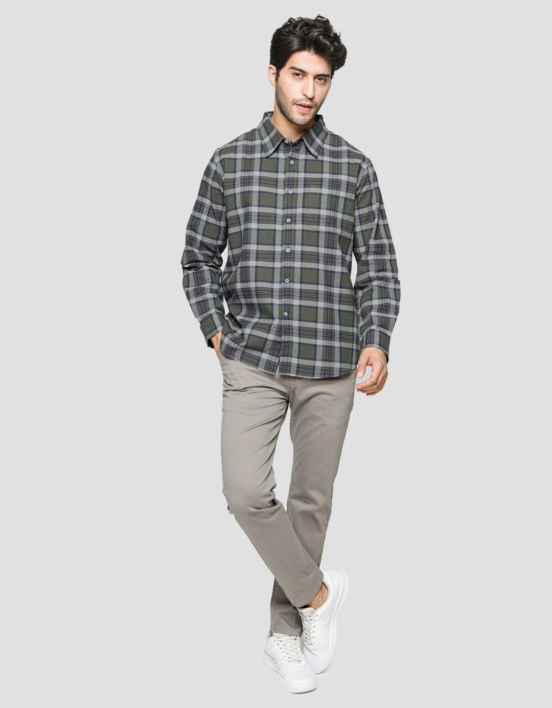 Cole Long Sleeve Shirt Check F5