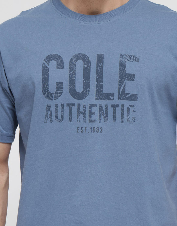 Cole Short Sleeve T-Shirt Print Wood Texture