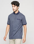 Cole Short Sleeve Polo Shirt Fancy Solid Texture