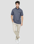 Cole Short Sleeve Polo Shirt Fancy Solid Texture