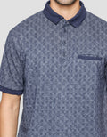 Cole Short Sleeve Polo Shirt Fancy Solid Texture
