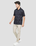 Cole AOP Camo Print Polo Shirt Pria