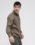 Cole Long Sleeve Shirt Solid Double Pocket
