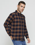 Cole Kemeja Lengan Panjang Pria Print Check Hil