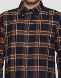 Cole Kemeja Lengan Panjang Pria Print Check Hil