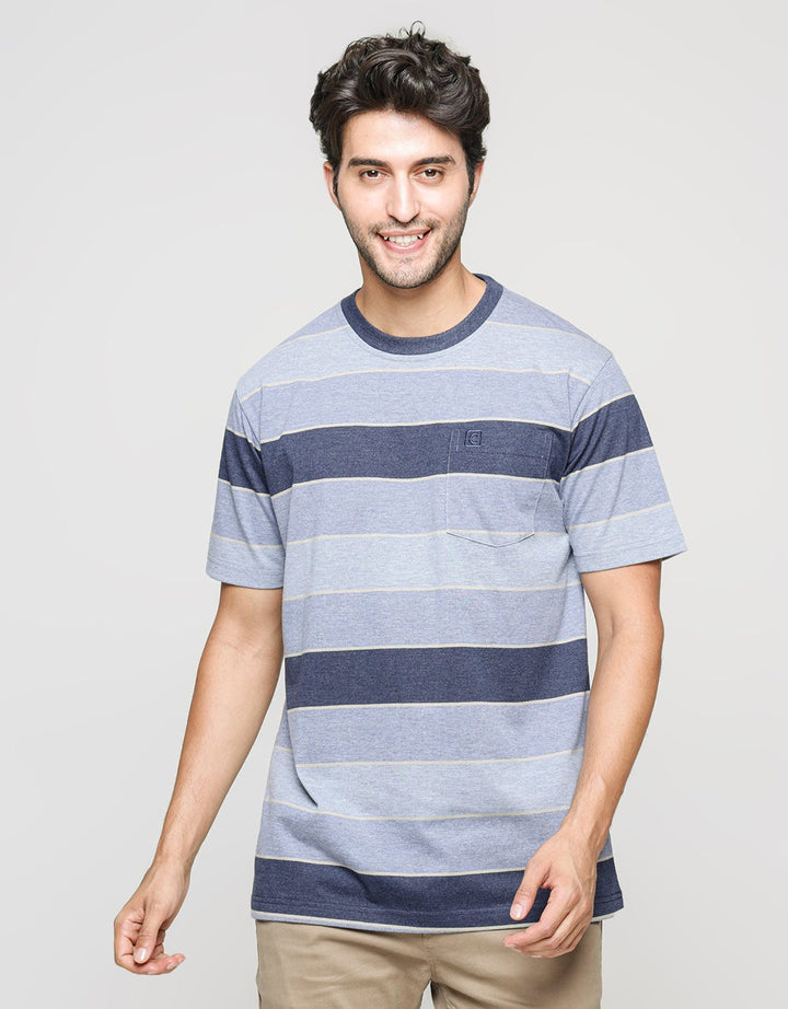 Cole Stripes Pocket Kaos Casual Pria