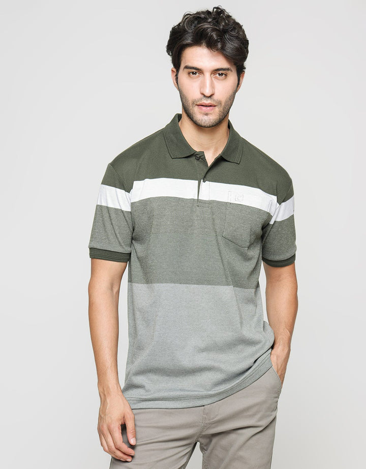Cole Short Sleeve Polo Shirt Stripe Mix Pocket